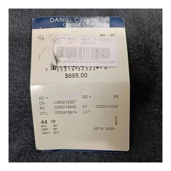 Daniel Cremieux Loro Piana Blazer Jacket Gray Men's 44L - Picture 8 of 8